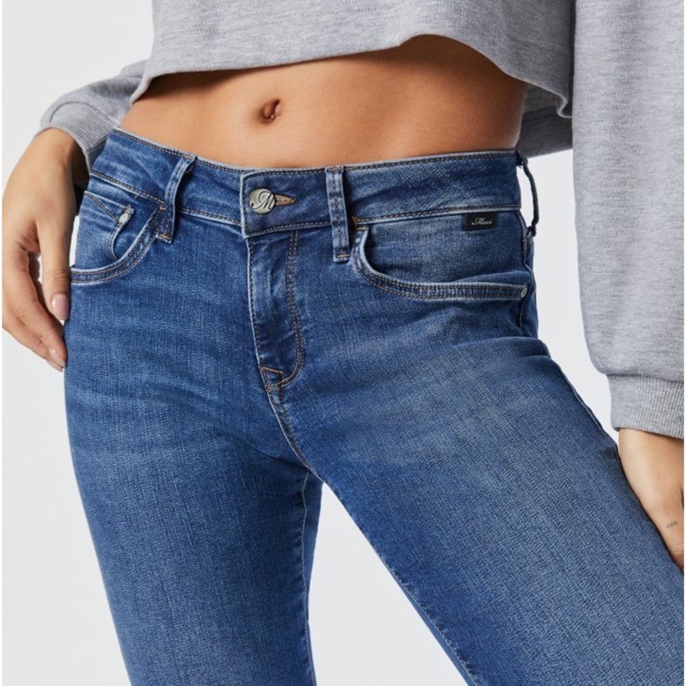 Mavi Alexa Mid Rise Skinny Jeans Womens 27 x 32 Distressed Stretch NEW